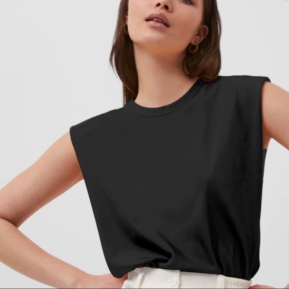 French Connection Tops - French Connection Shoulder Pad Muscle Top
